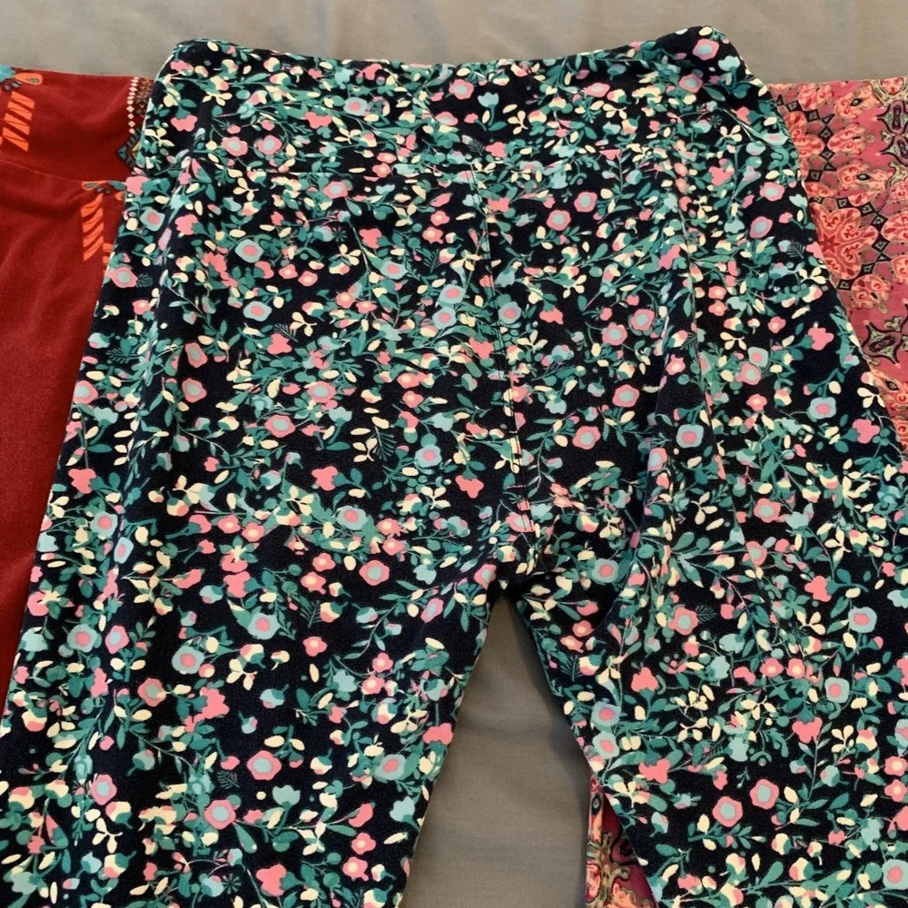 LuLaRoe Leggings Womens One Size Multicolor Floral Geometric Southwest Soft‎ Lot